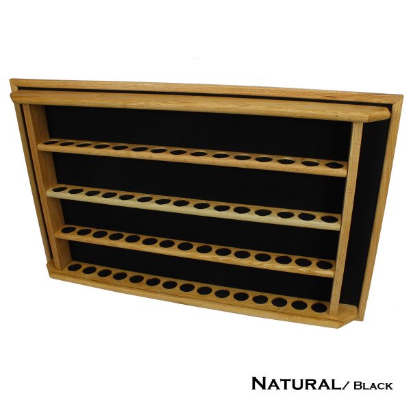 Shot Glass Display Shooter Case - 60 Place Natural Finish
