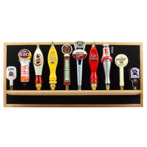 Beer Tap Handle Display Shelf - Deluxe 10 Place Full Display