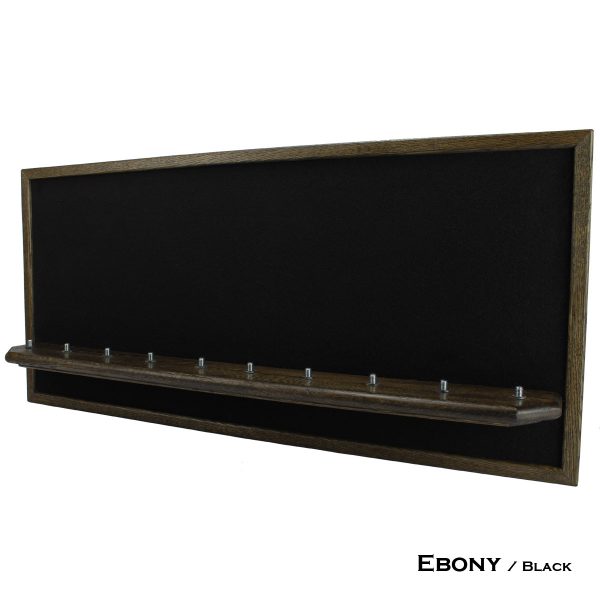 Beer Tap Handle Display Shelf - Deluxe 10 Place Ebony Finish