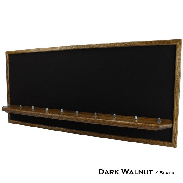 Beer Tap Handle Display Shelf - Deluxe 10 Place Dark Walnut Finish
