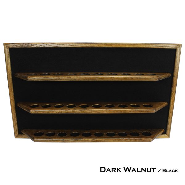 Shot Glass / Shooter Display Shelf – 30 place - Dark Walnut Finish