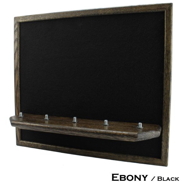 Beer Tap Handle Display Shelf - Deluxe 5 Place Ebony Finish