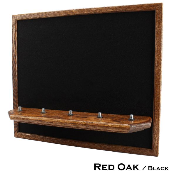 Beer Tap Handle Display Shelf - Deluxe 5 Place Red Oak Finish