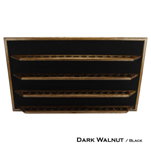 Shot Glass / Shooter Display Shelf – 60 place - Dark Walnut Finish