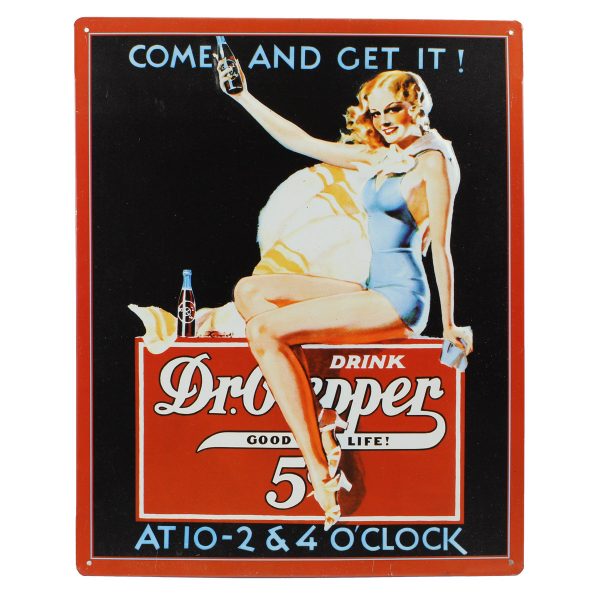 Vintage Metal Sign - Come and get it! Drink Dr. Pepper