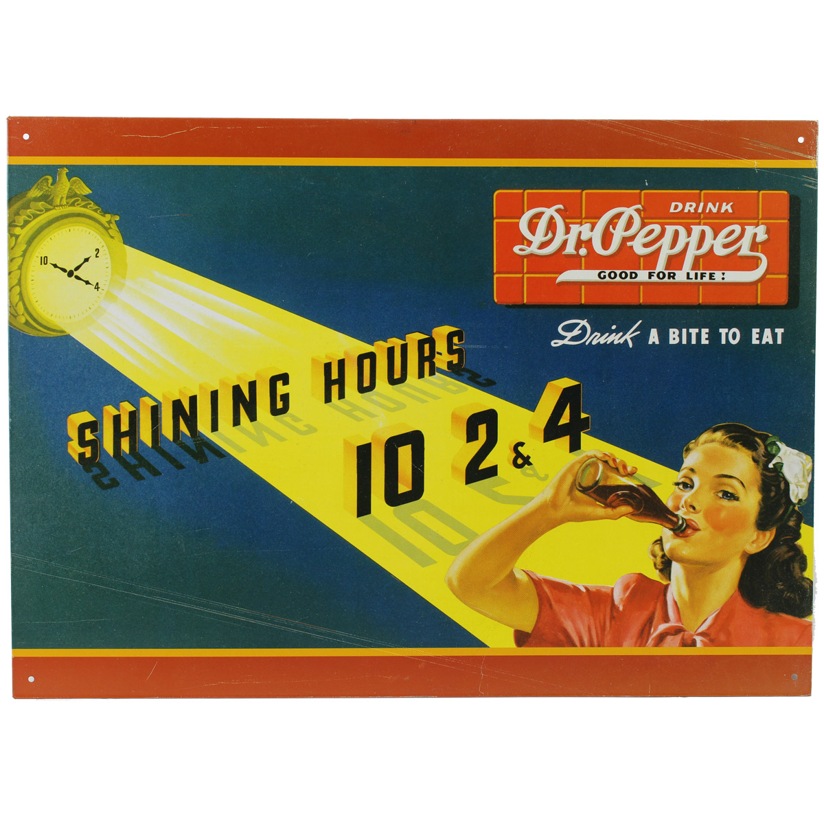 thumbnail image 2 of Vintage Look Dr Pepper Metal Tin Sign – 12x8 Inch, Multicolor, For Garage/Man Cave 2 of 2