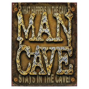 Vintage Metal Sign - What Happens in the Man Cave