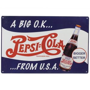Vintage Metal Sign - A Big O.K... Pepsi-Cola