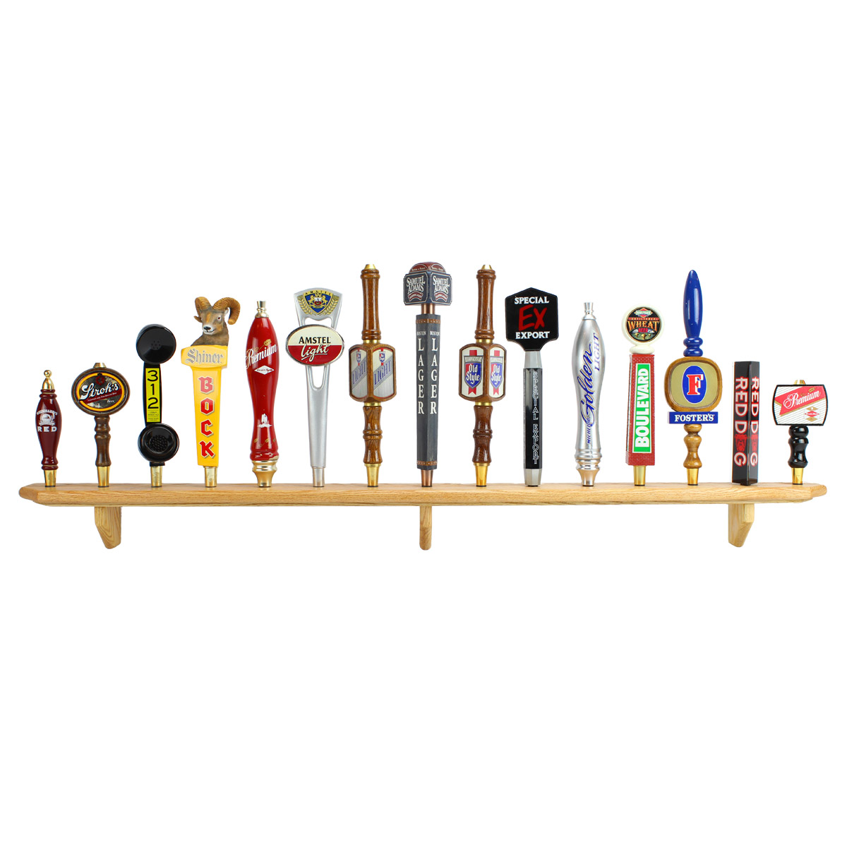Details about   OAK BEER TAP HANDLE DISPLAY BASE HOLDS 27 AT ALMOST 3' LONG ON  3 TIERS 