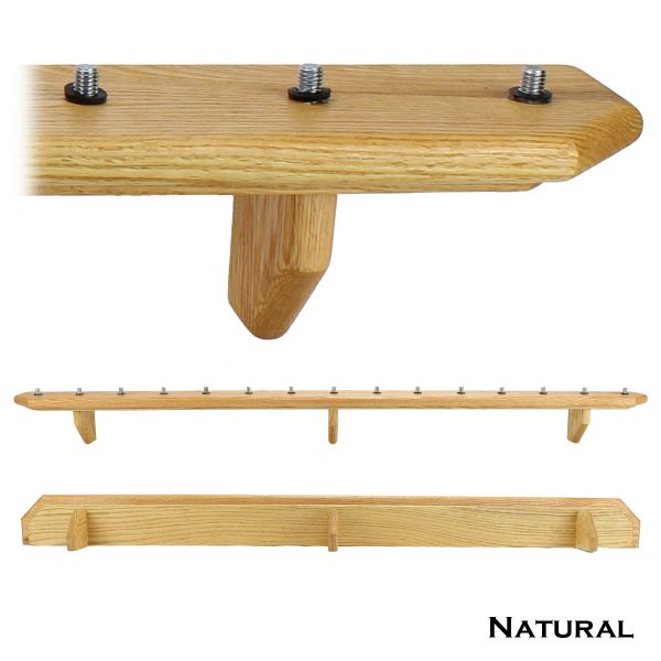 Beer Tap Handle Display Shelf - 15 Place Natural Finish
