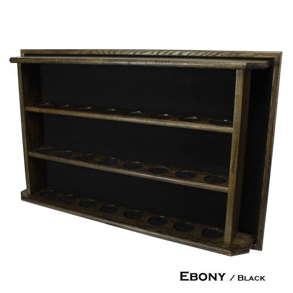 Beer Pint Glass Display Case - 24 Place Ebony Finish
