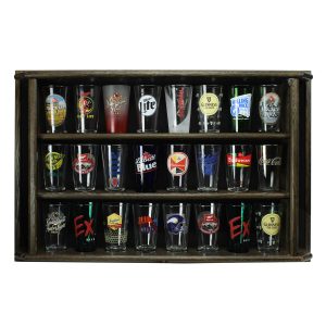 Beer Pint Glass Display Case - 24 Place Full Display