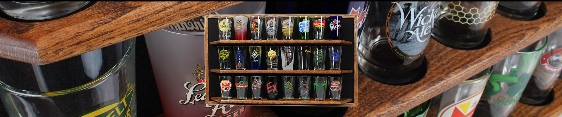 Beer pint glass display page