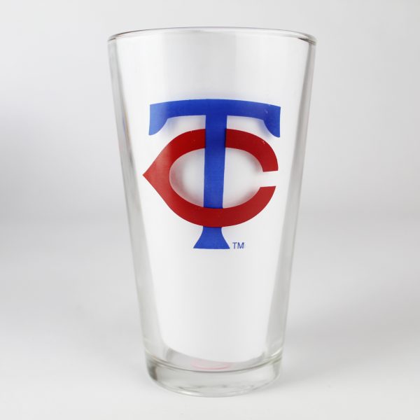 Beer Pint Glass - Minnesota Twins TC Logo - Budweiser