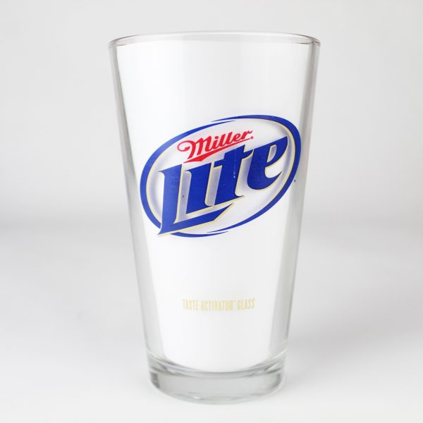 Beer Pint Glass - Miller Lite Beer Activation Glass - "It's Miller Time"