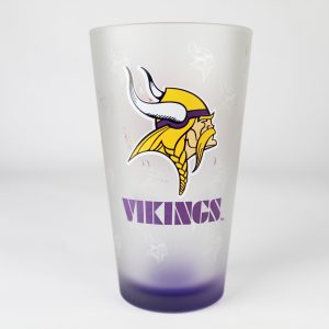 Beer Pint Glass - Miller Lite - Vikings frosted