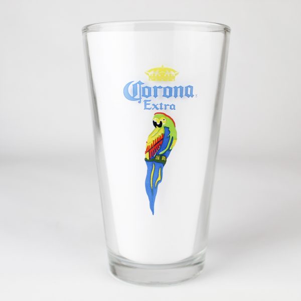 Beer Pint Glass - Corona Extra - Parrot Logo
