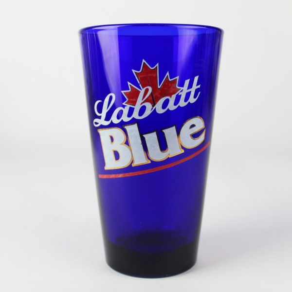 Beer Pint Glass - Labatt Blue - Cobalt Blue Glass