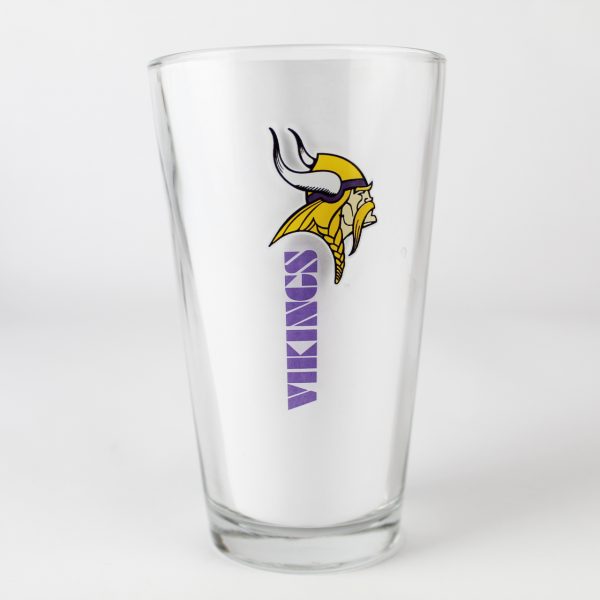 Beer Pint Glass - MN Vikings - Miller Lite "Insert Beer Into Opening"