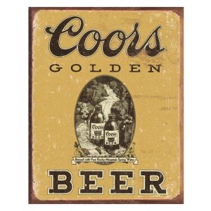 Vintage Metal Sign - Coors Golden Beer