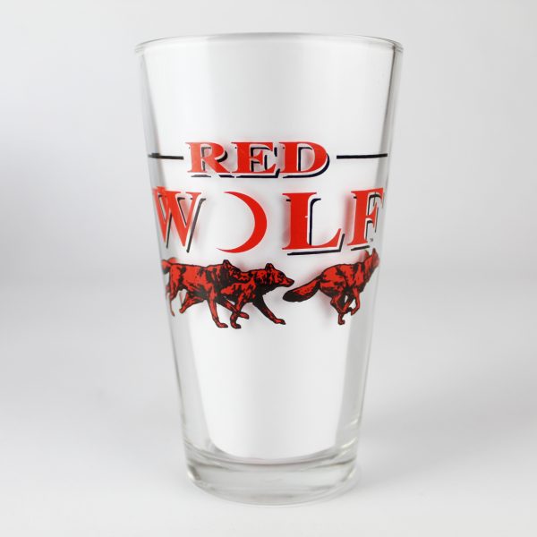 Beer Pint Glass - 1990's Anheuser-Busch Red Wolf