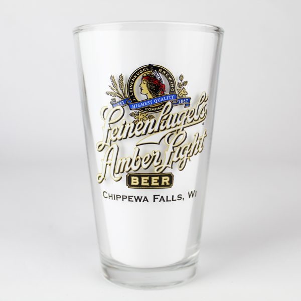 Beer Pint Glass - Leinenkugel's Amber Light - Bucktail - Fishing