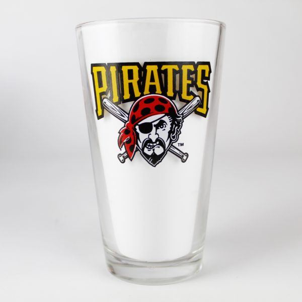 Beer Pint Glass - Pittsburgh Pirates Pirate Logo - Budweiser