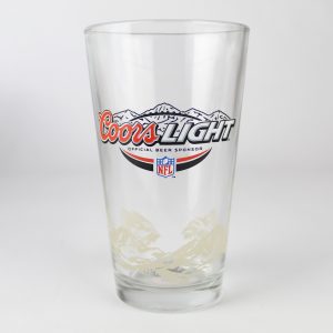 Beer Pint Glass - Coors Light - Official Beer Sponsor NFL