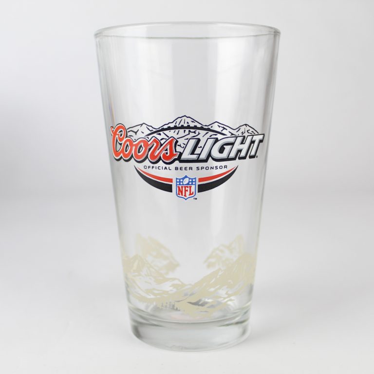 Beer Pint Glass - Coors Light - Official Beer Sponsor NFL - Display Shack