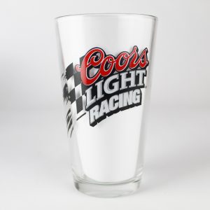 Beer Pint Glass - Coors Light Racing - Checkered Flag