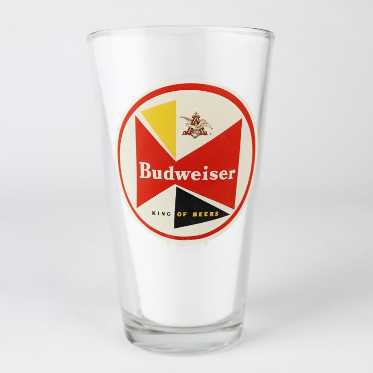 Beer Pint Glass - Budweiser King of Beers Retro Pint - Display Shack