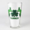 Beer Pint Glass - Guinness Shamrock - Green Toucan