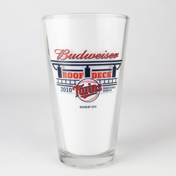 Beer Pint Glass - Minnesota Twins Fifty Seasons - Budweiser
