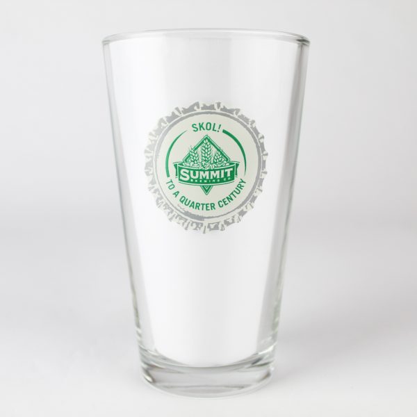 Beer Pint Glass - Summit Brewing - Skol! to a Quarter Century