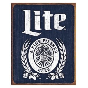 Vintage Metal Sign - Miller Lite Beer