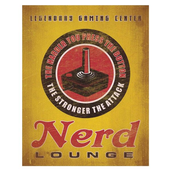 Vintage Metal Sign - Nerd Lounge