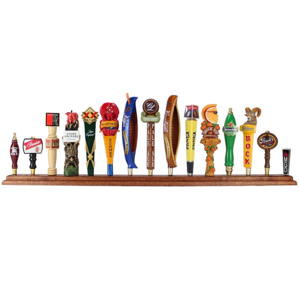Beer Tap Handle Display Stand - 15 Place Solid Oak