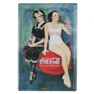 Vintage Metal Sign - 1886-1936 50th Anniversary Coca-Cola
