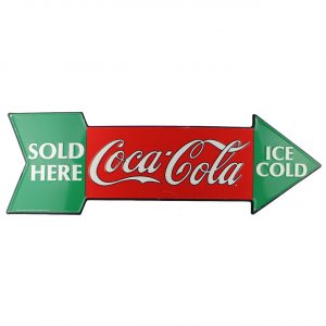 Vintage Metal Sign - Sold Here Coca-Cola Ice Cold