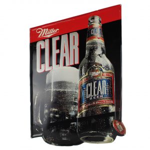 Vintage Metal Sign - Large - Miller Clear Beer 1993