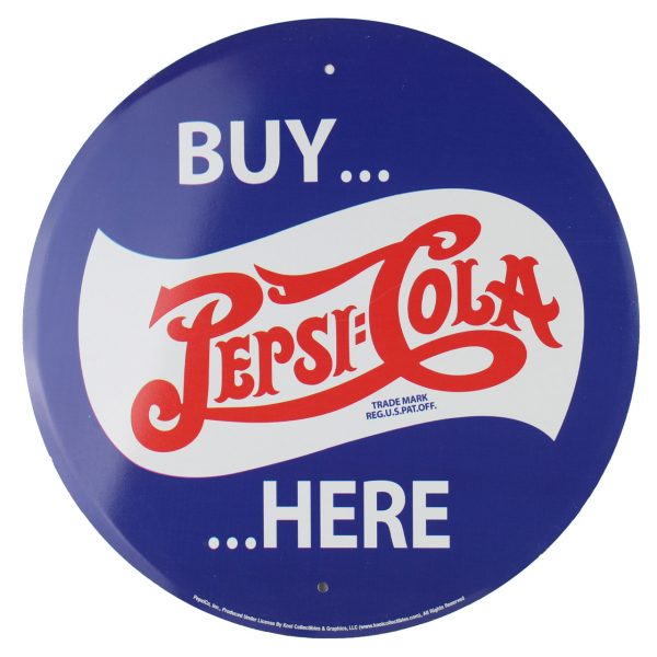Vintage Metal Sign - Buy... Pepsi-Cola ...Here