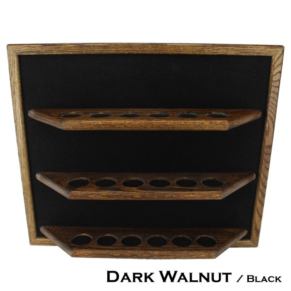 Shot Glass / Shooter Display Shelf - 18 place - Dark Walnut