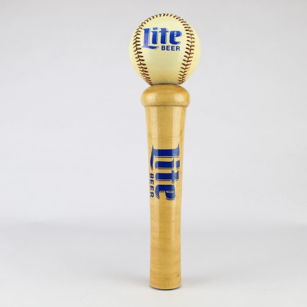 Beer Tap Handle - Miller Lite Baseball and Bat 1990's 11" Tall