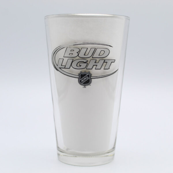 Beer Pint Glass - Minnesota Wild - Bud Light white Logo