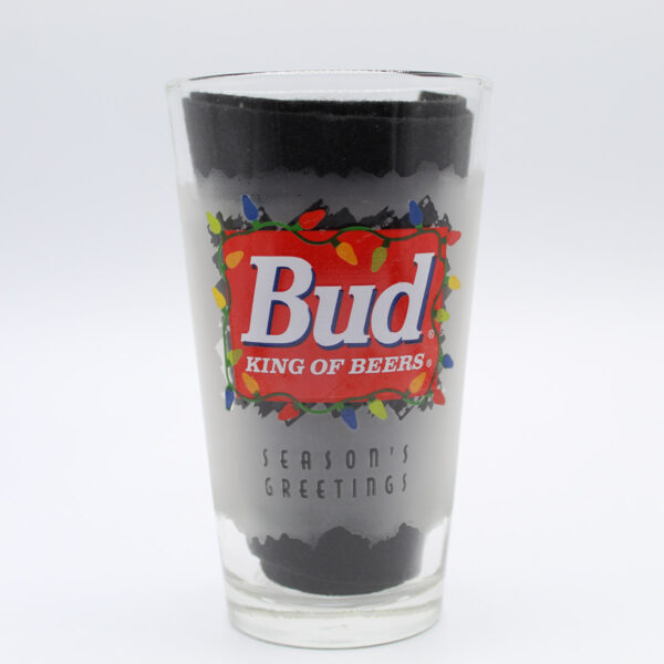 Beer Pint Glass - Bud Seasons Greetings