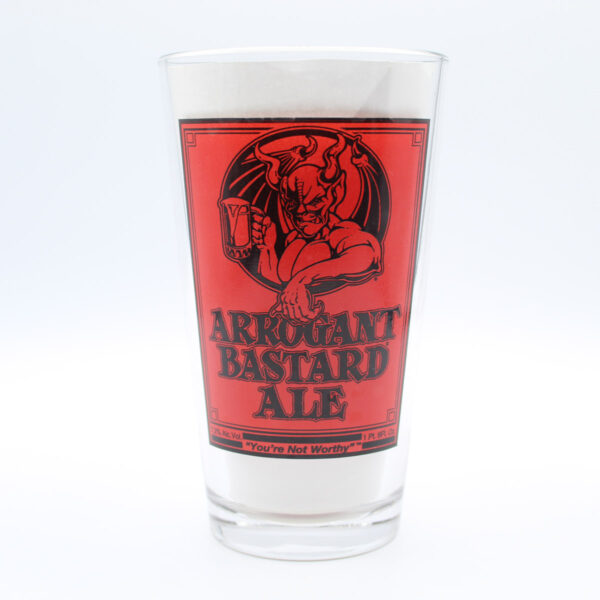 Beer Pint Glass - Arrogant Bastard Ale
