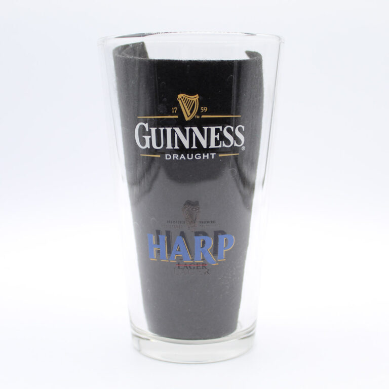 Beer Pint Glass The Authentic Half & Half Guinness & Harp