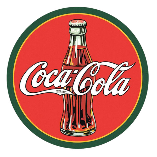 Vintage Metal Sign - Coca-Cola 1930's Bottle & Logo
