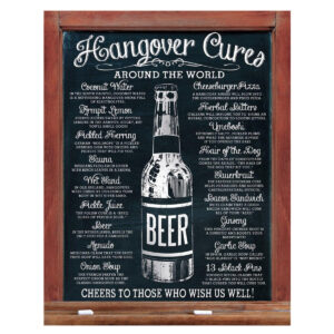 Vintage Metal Sign - Hangover Cures Around the World
