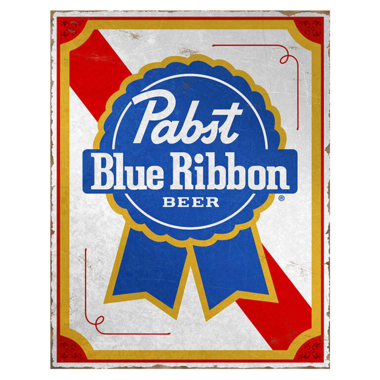 Vintage Metal Sign – Pabst Blue Ribbon Beer – Display Shack